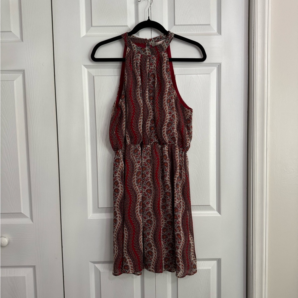 Love Red and White Backless Dress